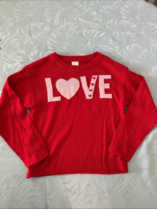 Other - Kids Red 'LOVE' Heart Knit Sweater
